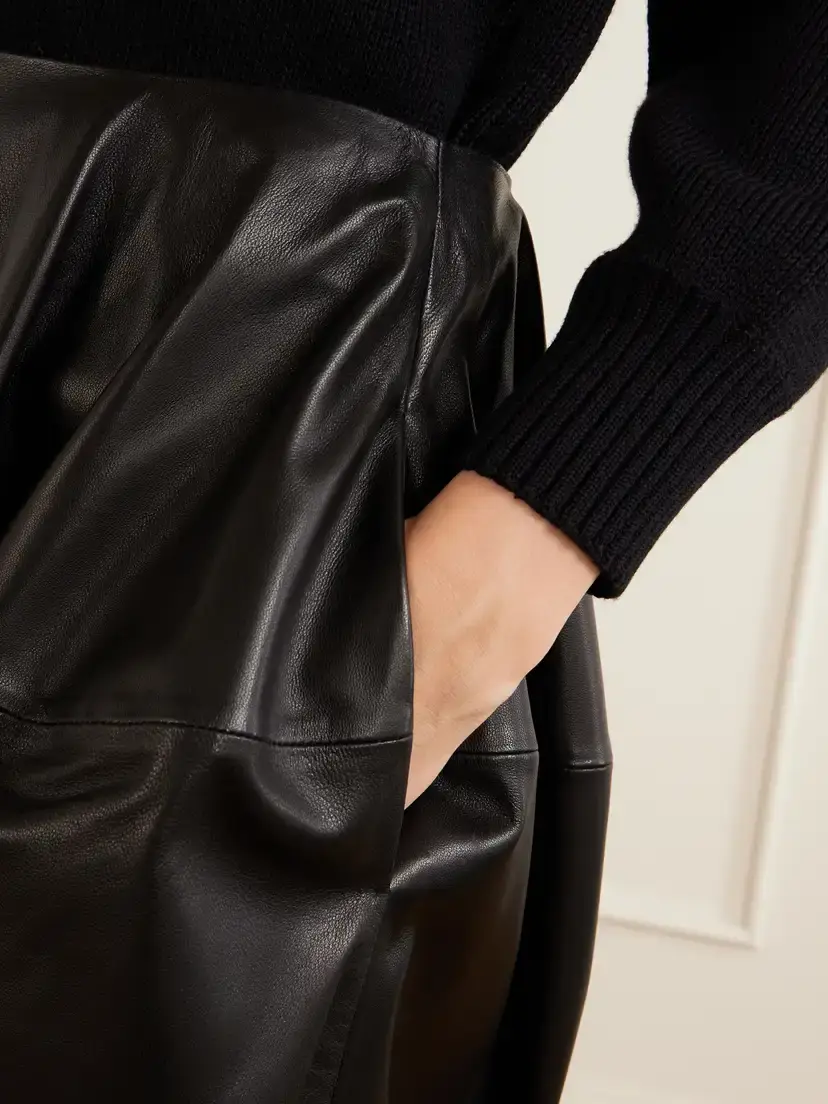 TOTEME Leather Midi Skirt | Thumbnail 5 TOTEME Leather Midi Skirt | Thumbnail 5