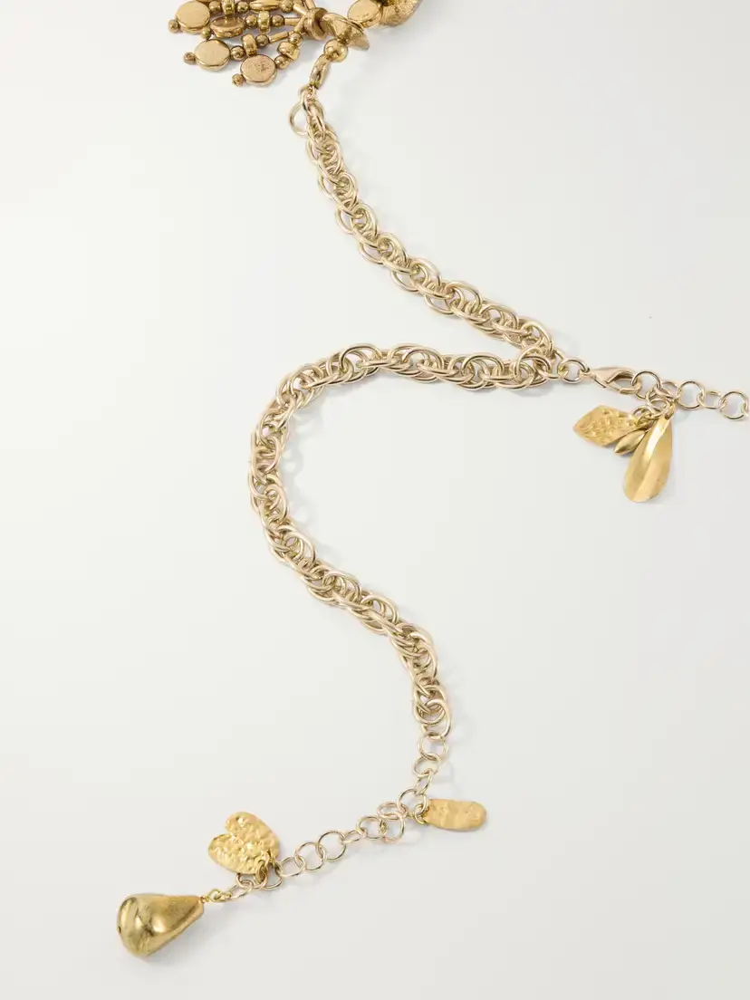Dries Van Noten Tasseled Embellished Gold-tone And Resin Necklace | Thumbnail 3