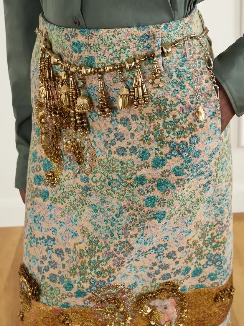 Dries Van Noten Tasseled Embellished Gold-tone And Resin Necklace | Thumbnail 5