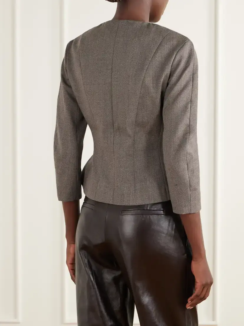 Jacquemus Palmier Peplum Wool-hopsack Blazer | Thumbnail 3 Jacquemus Palmier Peplum Wool-hopsack Blazer | Thumbnail 3
