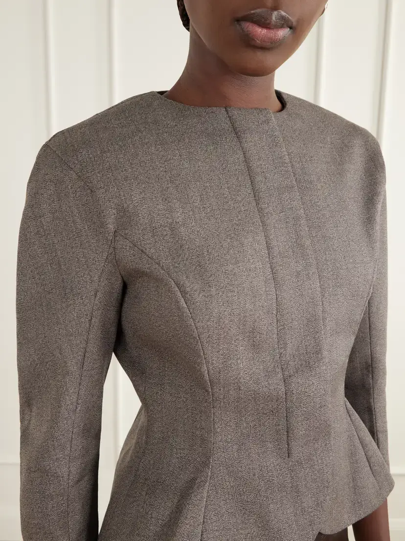 Jacquemus Palmier Peplum Wool-hopsack Blazer | Thumbnail 4 Jacquemus Palmier Peplum Wool-hopsack Blazer | Thumbnail 4
