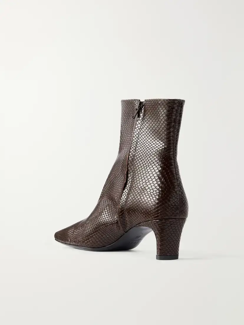 Staud Wally Snake-effect Leather Ankle Boots | Thumbnail 3