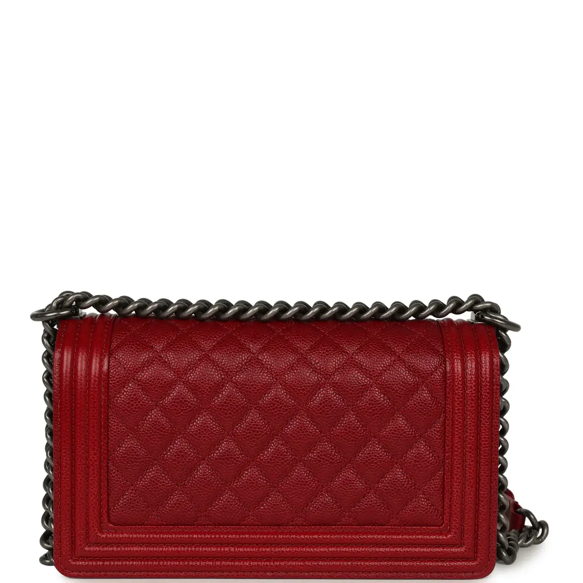 Chanel Chanel Medium Boy Bag Dark Red Shiny Caviar Aged Ruthenium Hardware | Thumbnail 4 Chanel Chanel Medium Boy Bag Dark Red Shiny Caviar Aged Ruthenium Hardware | Thumbnail 4