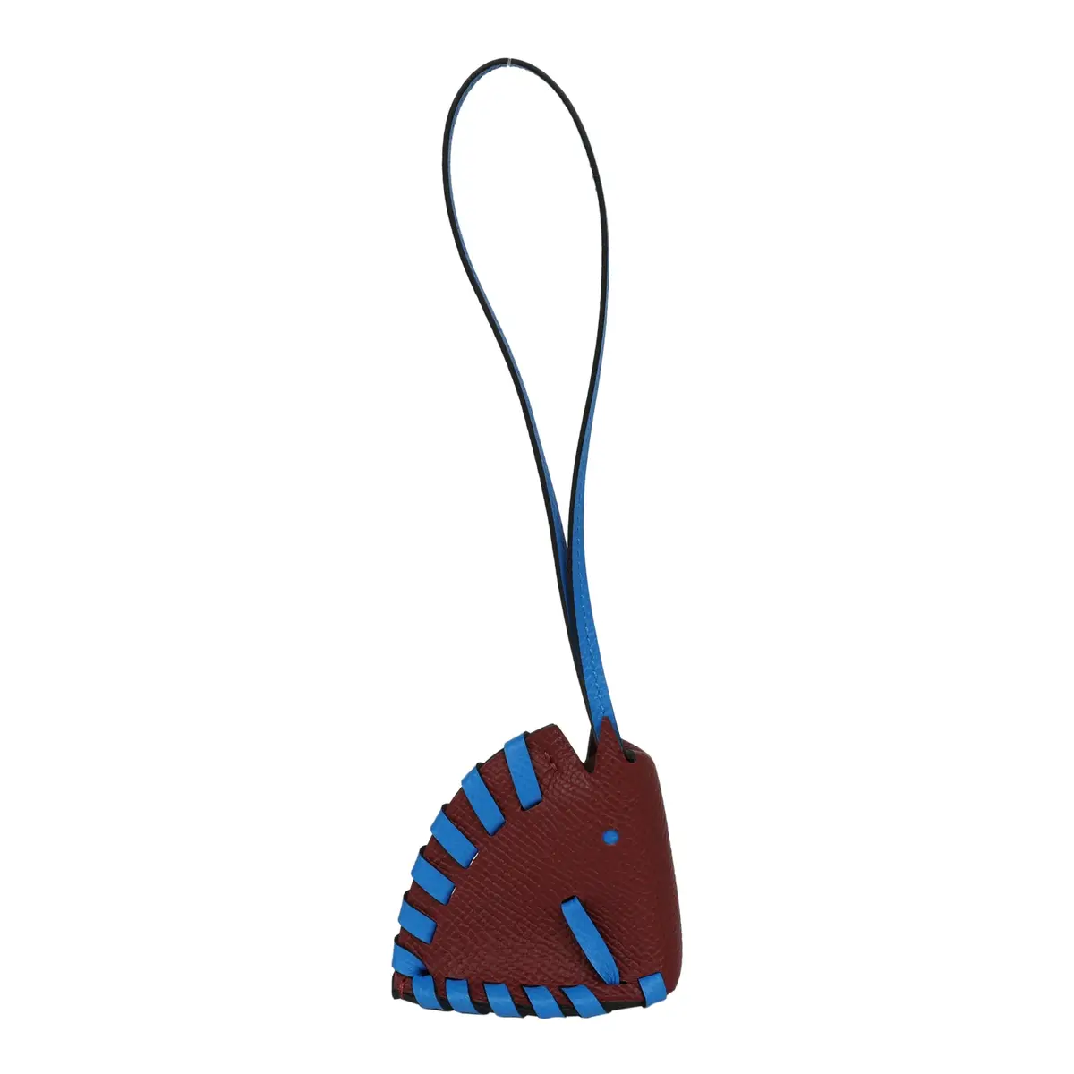 HERMÈS Hermes Cheval Tresse Bag Charm Rouge H, Bleu Hydra Epsom | Thumbnail 3 HERMÈS Hermes Cheval Tresse Bag Charm Rouge H, Bleu Hydra Epsom | Thumbnail 3