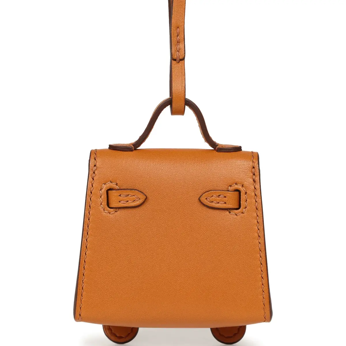 HERMÈS Hermes Mini Kelly Doll Idole Bag Charm Naturel Sable Butler and Nata, Brique, Jaune Mango Chevre Mysore Palladium Hardware | Thumbnail 4 HERMÈS Hermes Mini Kelly Doll Idole Bag Charm Naturel Sable Butler and Nata, Brique, Jaune Mango Chevre Mysore Palladium Hardware | Thumbnail 4