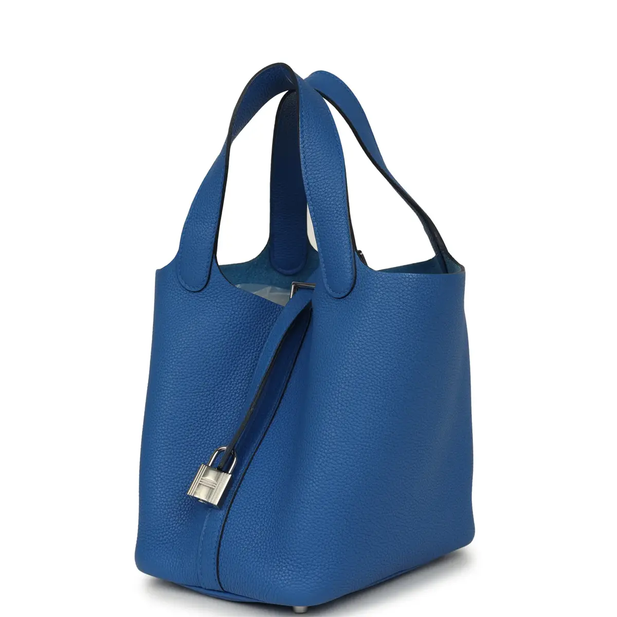 HERMÈS Hermes Picotin Lock 18 Bleu Zellige Maurice Palladium Hardware | Thumbnail 5 HERMÈS Hermes Picotin Lock 18 Bleu Zellige Maurice Palladium Hardware | Thumbnail 5