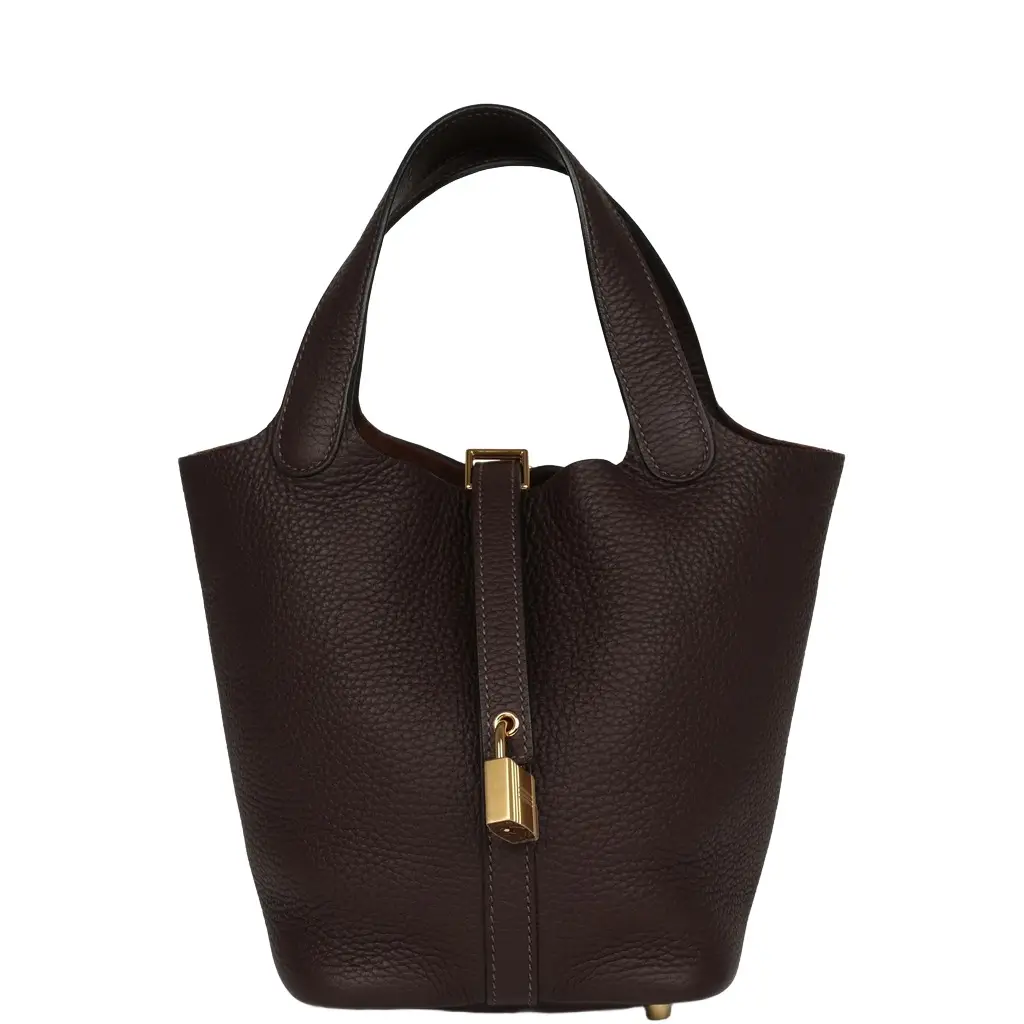 HERMÈS Hermes Picotin Lock 18 Ebene Clemence Gold Hardware