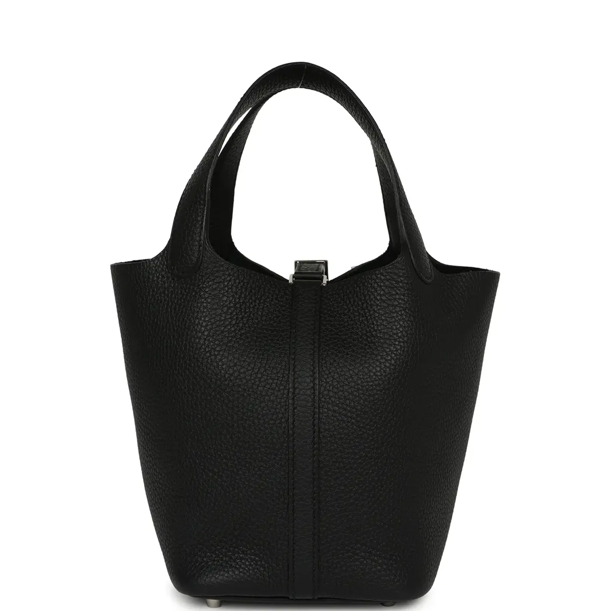 HERMÈS Pre-owned Hermes Picotin Lock 18 Black Clemence Palladium Hardware | Thumbnail 4 HERMÈS Pre-owned Hermes Picotin Lock 18 Black Clemence Palladium Hardware | Thumbnail 4