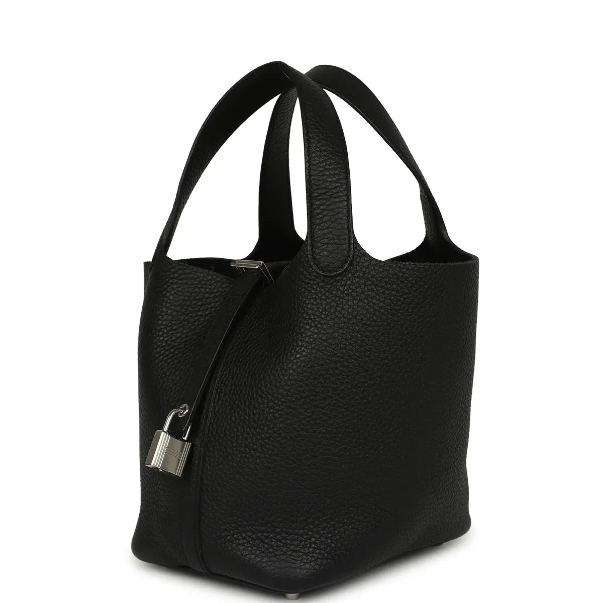 HERMÈS Pre-owned Hermes Picotin Lock 18 Black Clemence Palladium Hardware | Thumbnail 5 HERMÈS Pre-owned Hermes Picotin Lock 18 Black Clemence Palladium Hardware | Thumbnail 5