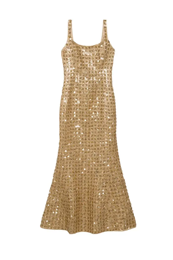 Simkhai Briella Embellished Satin Gown