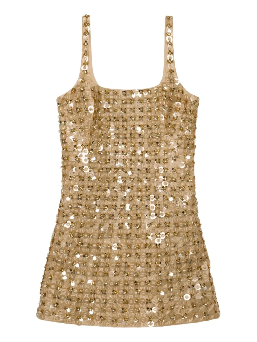 Ziva Embellished Satin Mini Dress Ziva Embellished Satin Mini Dress