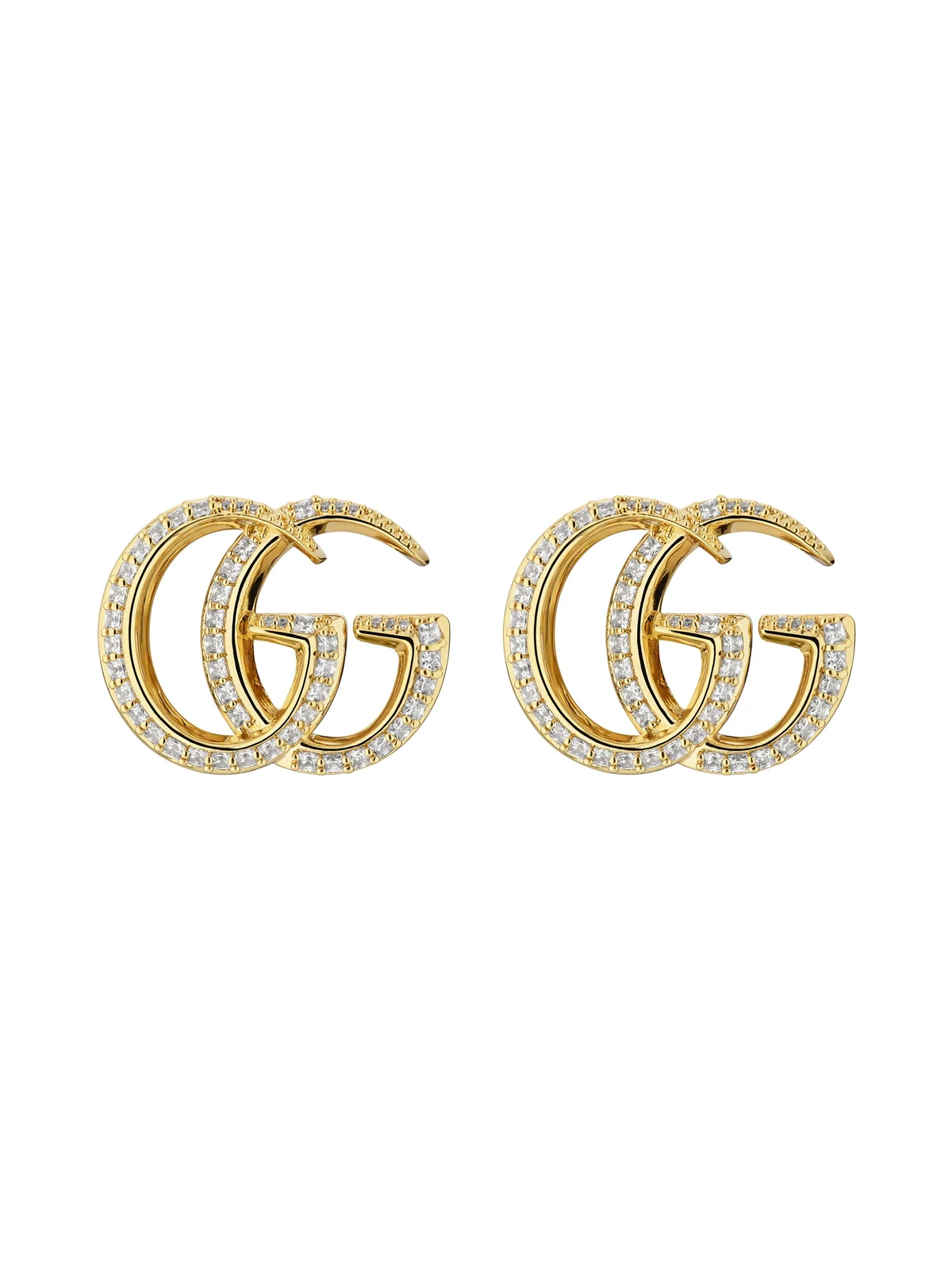 Gucci GG Marmont Crystal Stud Earrings