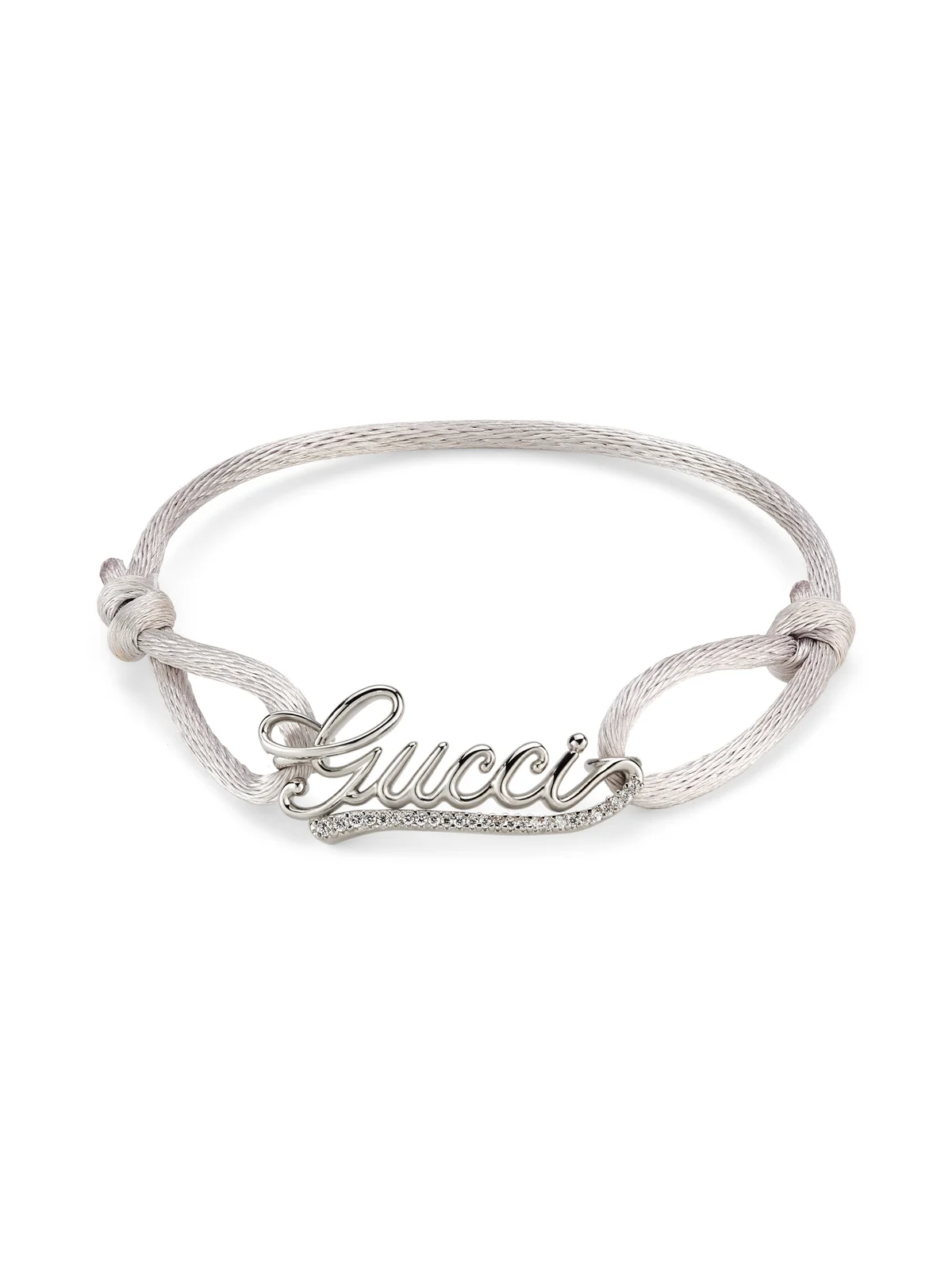 Script Cord Bracelet With Crystals Script Cord Bracelet With Crystals