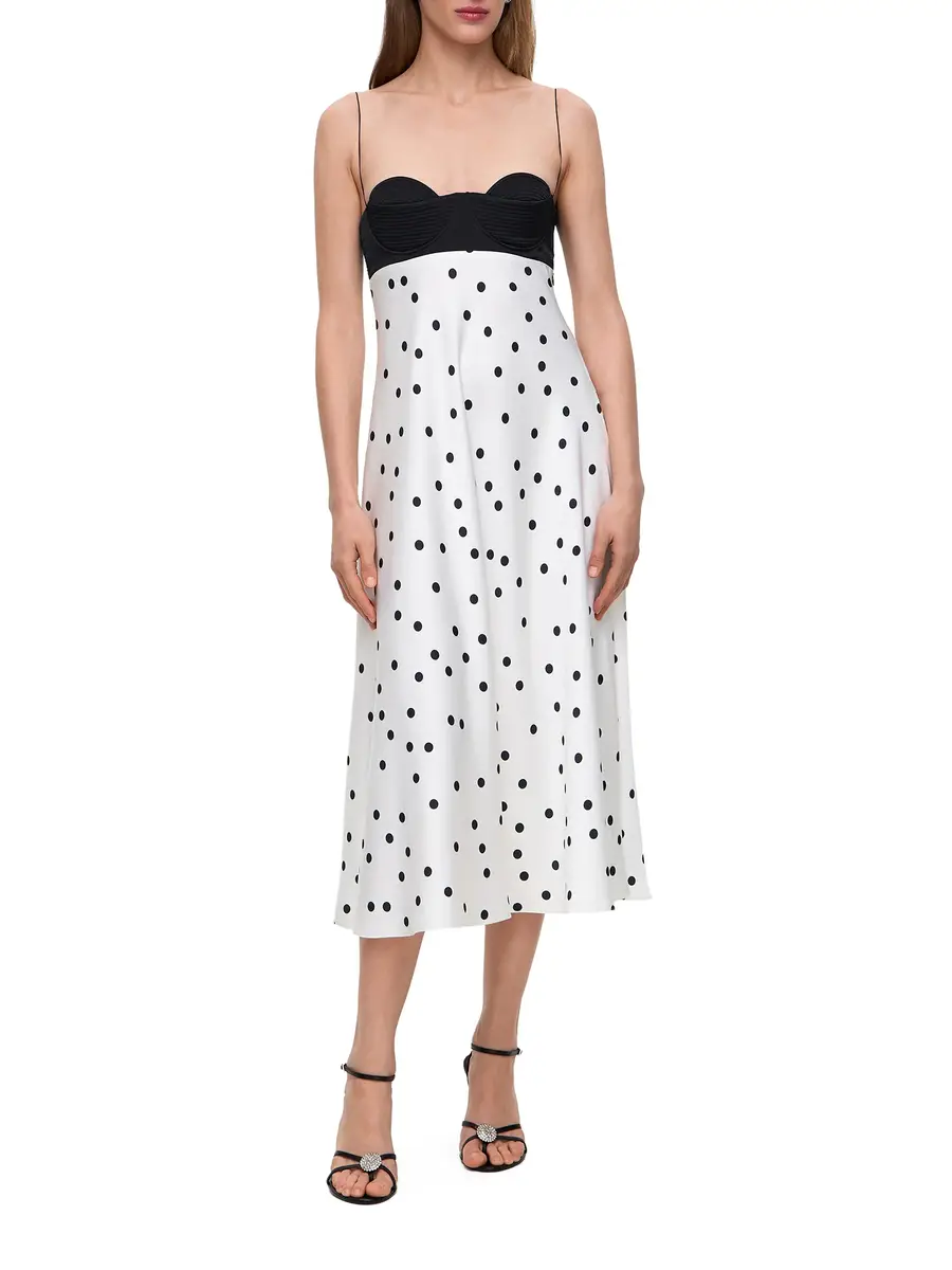 Anna October Erika Polka Dot Satin Midi Dress | Thumbnail 2 Anna October Erika Polka Dot Satin Midi Dress | Thumbnail 2