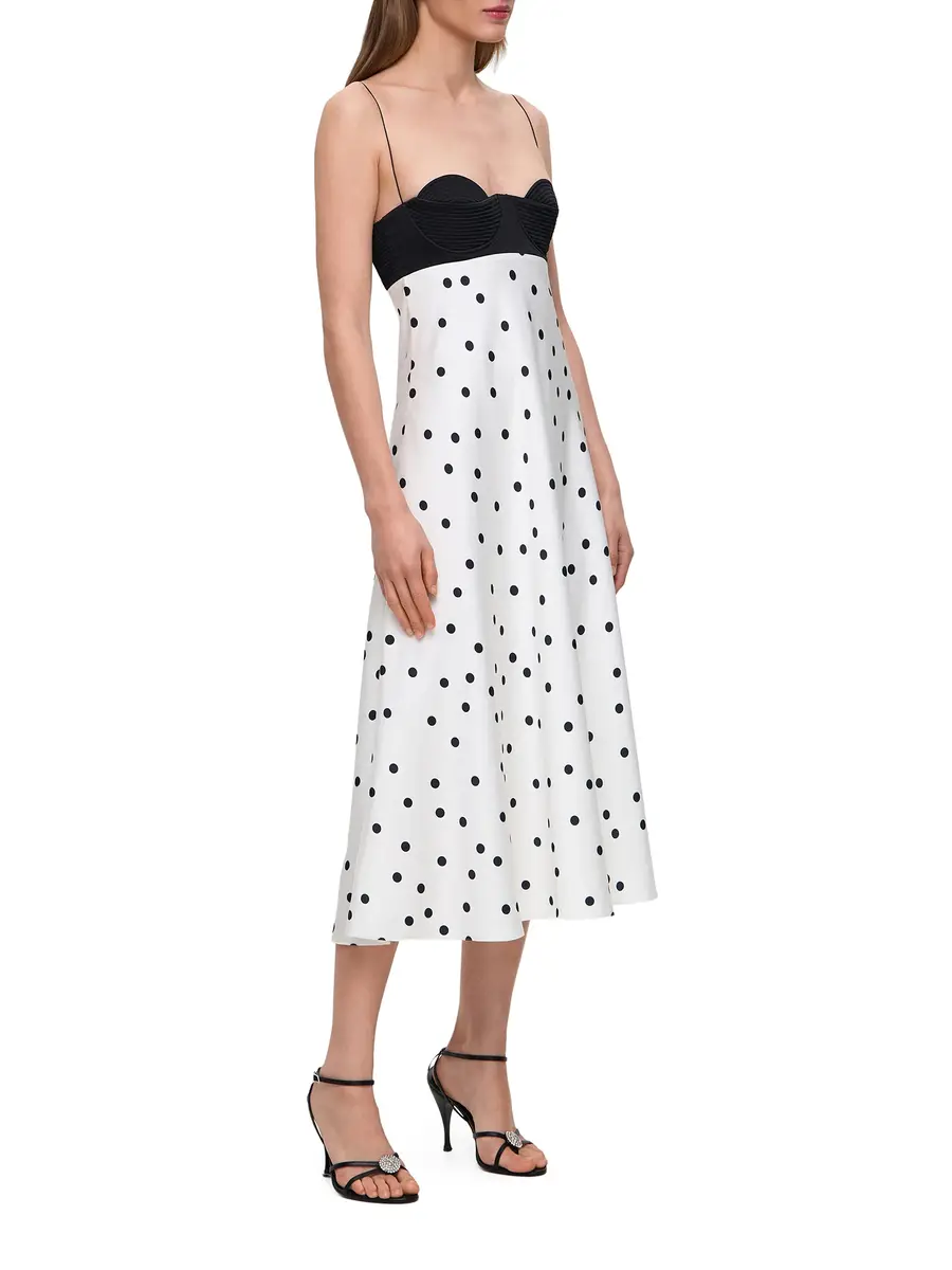 Anna October Erika Polka Dot Satin Midi Dress | Thumbnail 3 Anna October Erika Polka Dot Satin Midi Dress | Thumbnail 3