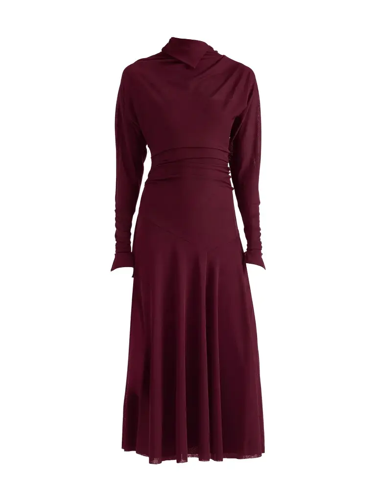 Golda Textured Sheer Jersey Maxi Dress