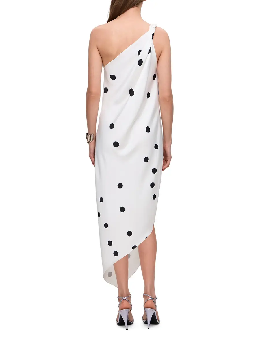 Anna October Mio One-Shoulder Polka Dot Satin Midi Dress | Thumbnail 5 Anna October Mio One-Shoulder Polka Dot Satin Midi Dress | Thumbnail 5