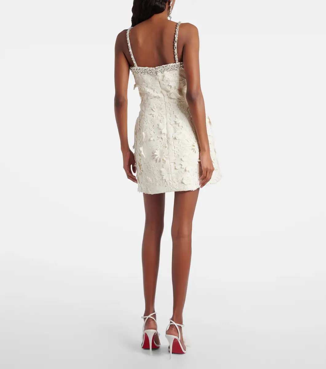 LEO LIN Sophie embellished lace minidress | Thumbnail 3