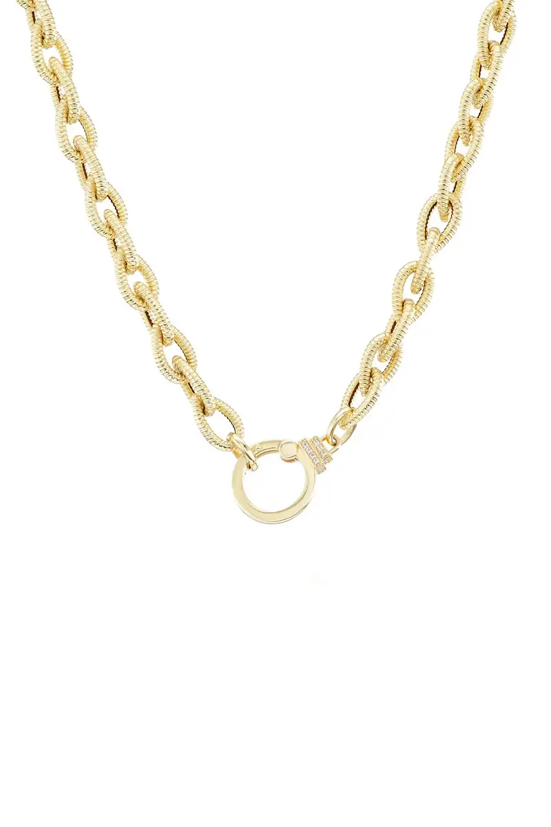 Sorellina Diamond Textured Chain Necklace