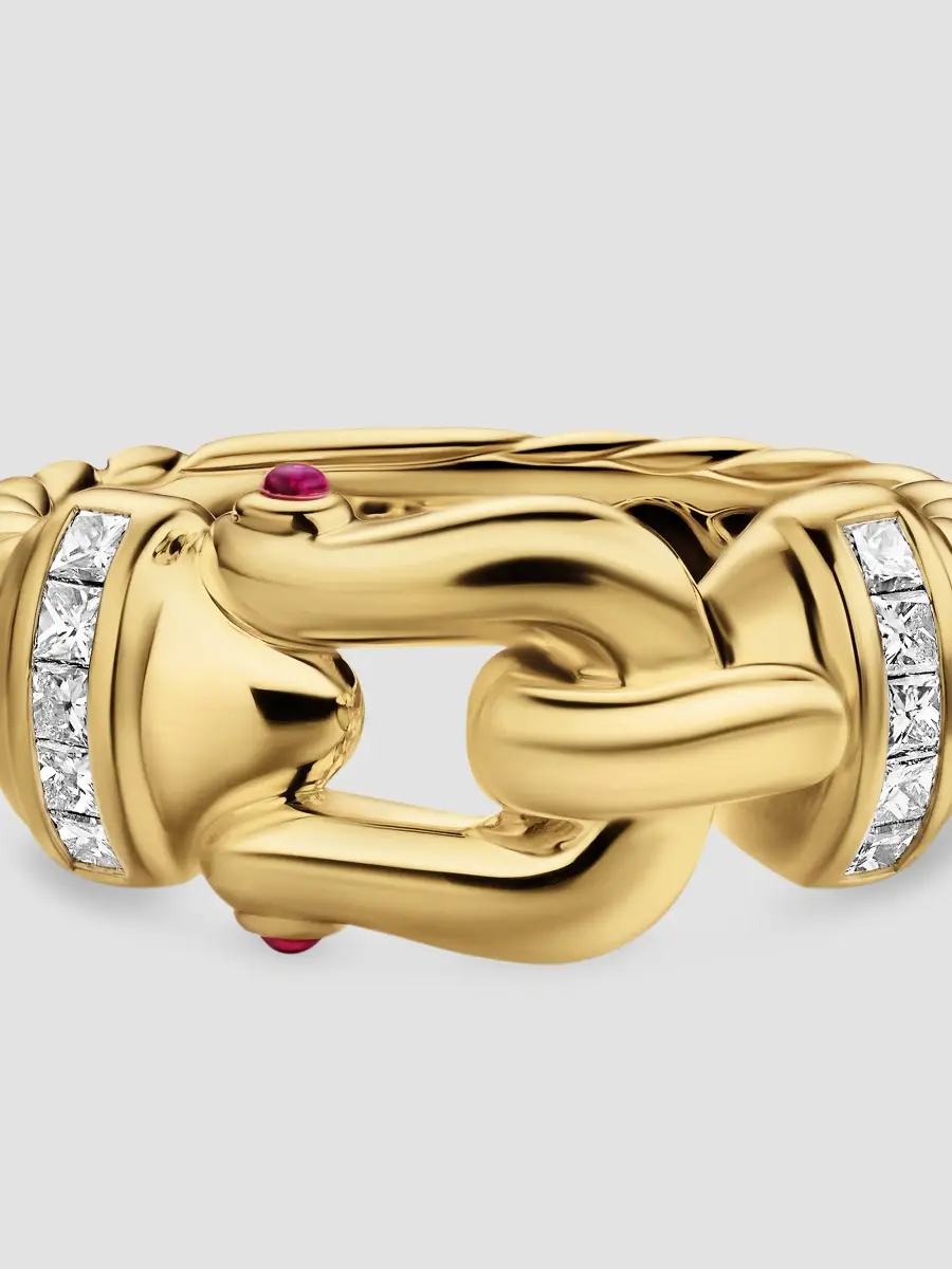 David Yurman Women's Buckle Ring in 18K Yellow | Thumbnail 5 David Yurman Women's Buckle Ring in 18K Yellow | Thumbnail 5