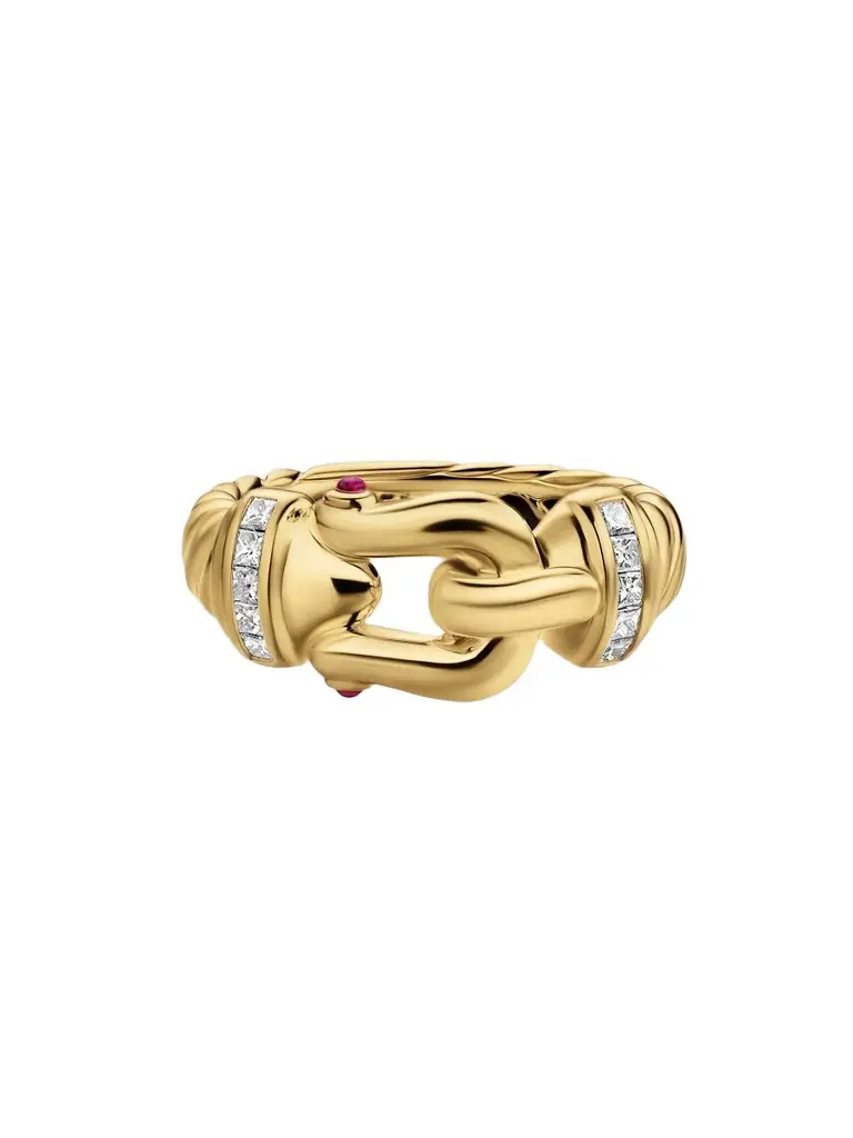 David Yurman Women's Buckle Ring in 18K Yellow