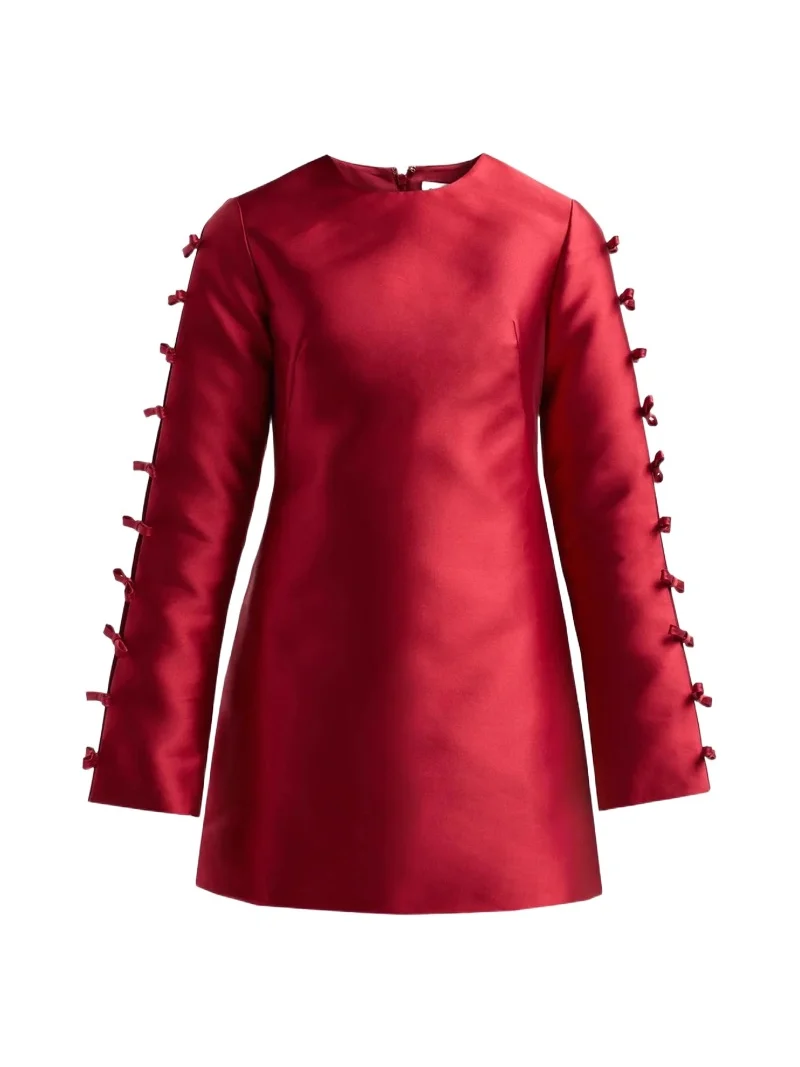 Women's Fiora Bow Satin A-Line Mini Dress