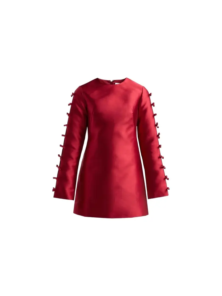 Women's Fiora Bow Satin A-Line Mini Dress
