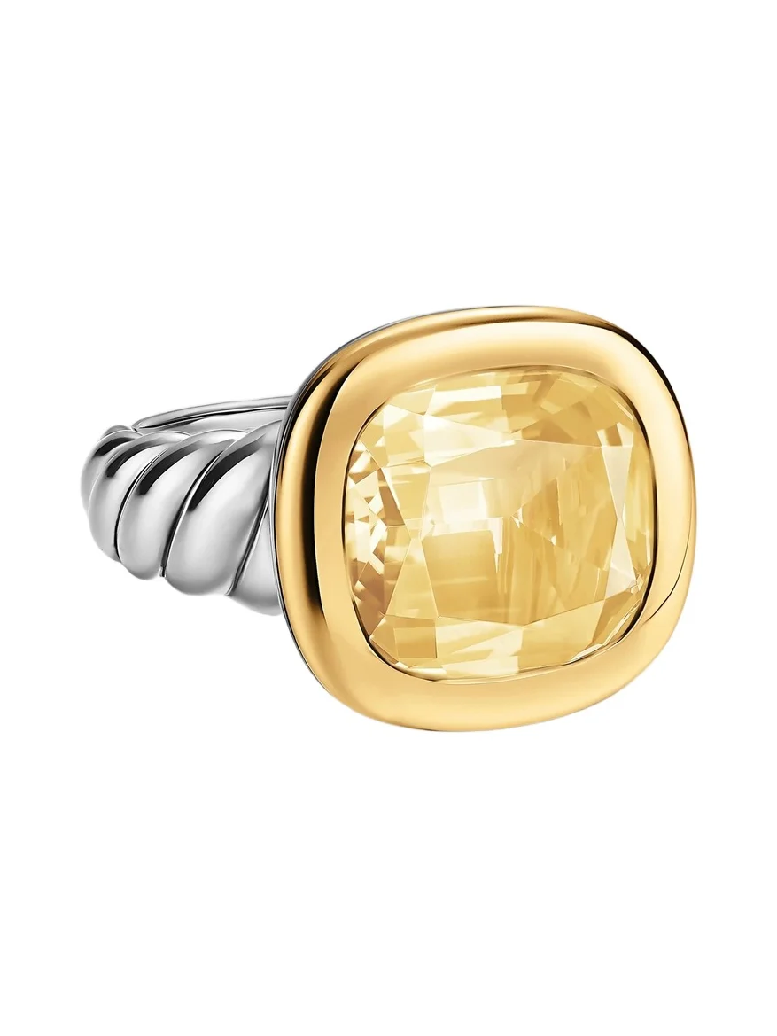 David Yurman Women's DY Mercer Color Stone Ring in Sterling Silver - Champagne Citrine
