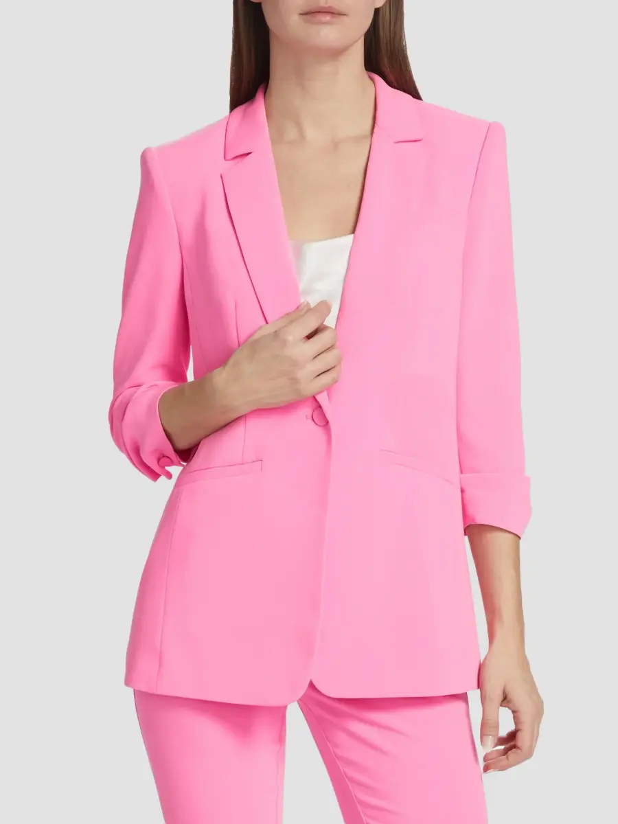 Cinq à Sept Women's Khloe Crepe Ruched Blazer | Thumbnail 3
