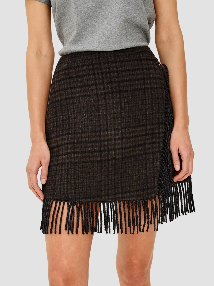 RAILS Women's Vista Plaid Wool-Blend Fringe Mini Skirt | Thumbnail 4 RAILS Women's Vista Plaid Wool-Blend Fringe Mini Skirt | Thumbnail 4
