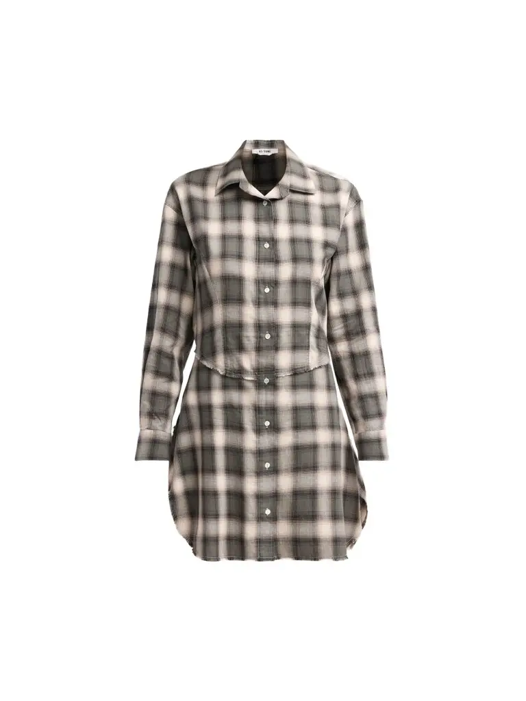 Women's Agnes Plaid Cotton Mini Dress Women's Agnes Plaid Cotton Mini Dress