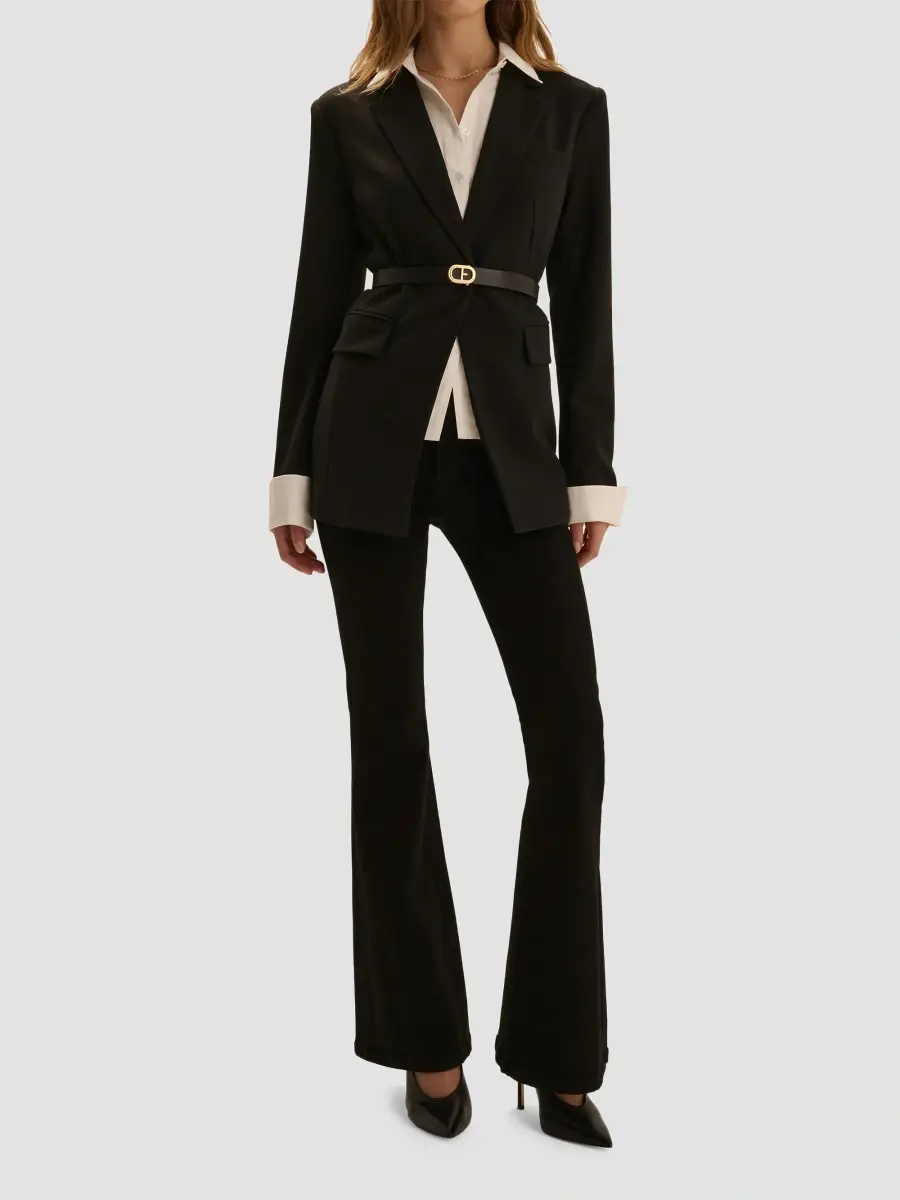 Favorite Daughter Women's Madison Avenue Single-Breasted Combo Blazer | Thumbnail 2 Favorite Daughter Women's Madison Avenue Single-Breasted Combo Blazer | Thumbnail 2