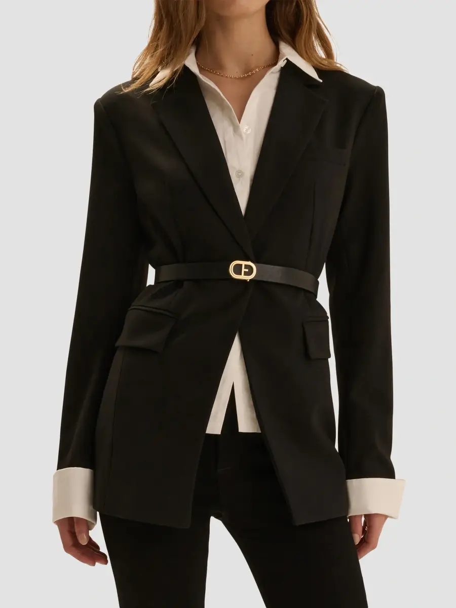 Favorite Daughter Women's Madison Avenue Single-Breasted Combo Blazer | Thumbnail 4 Favorite Daughter Women's Madison Avenue Single-Breasted Combo Blazer | Thumbnail 4