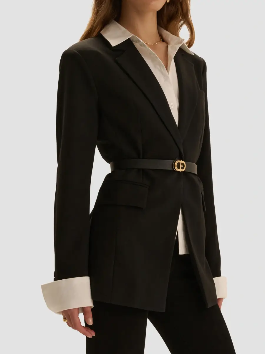 Favorite Daughter Women's Madison Avenue Single-Breasted Combo Blazer | Thumbnail 5 Favorite Daughter Women's Madison Avenue Single-Breasted Combo Blazer | Thumbnail 5