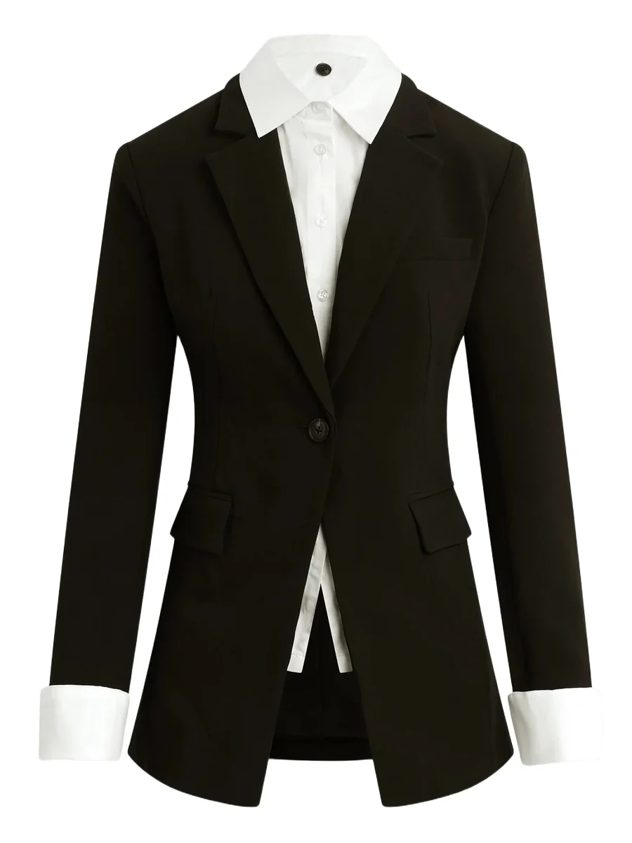 Women's Madison Avenue Single-Breasted Combo Blazer Women's Madison Avenue Single-Breasted Combo Blazer
