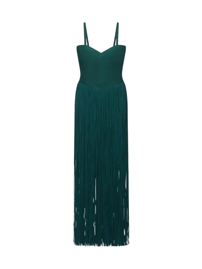Hervé Léger Women's Ember Bandage Fringe Dress