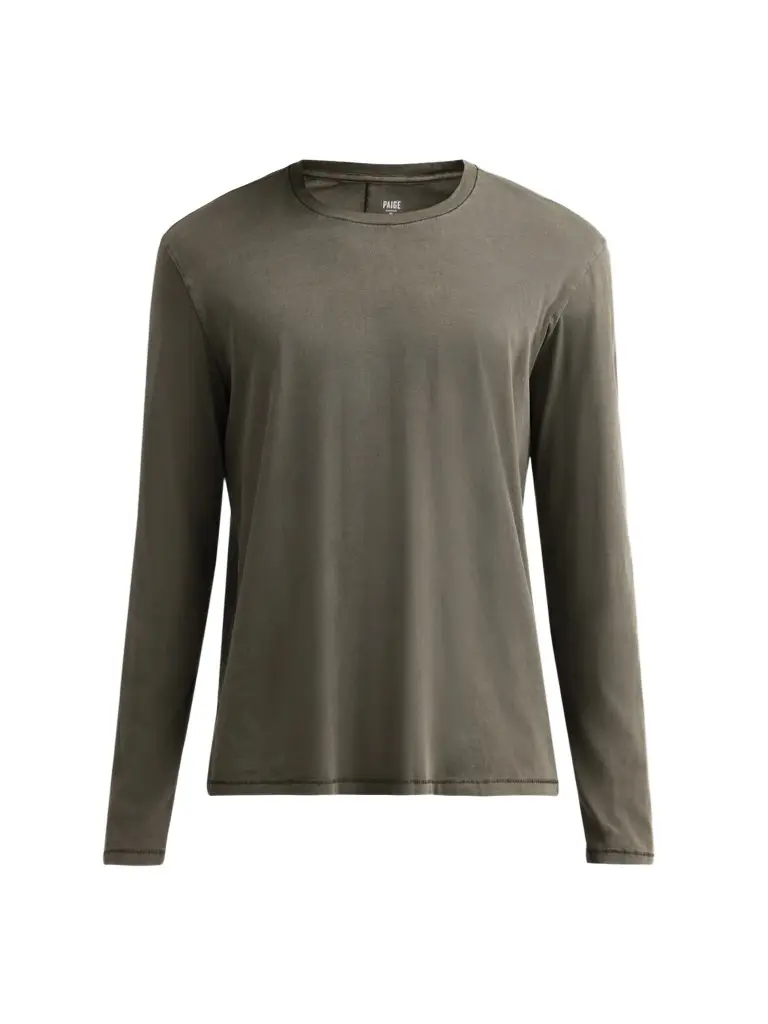 PAIGE Men's Enzo Long-Sleeve Cotton T-Shirt