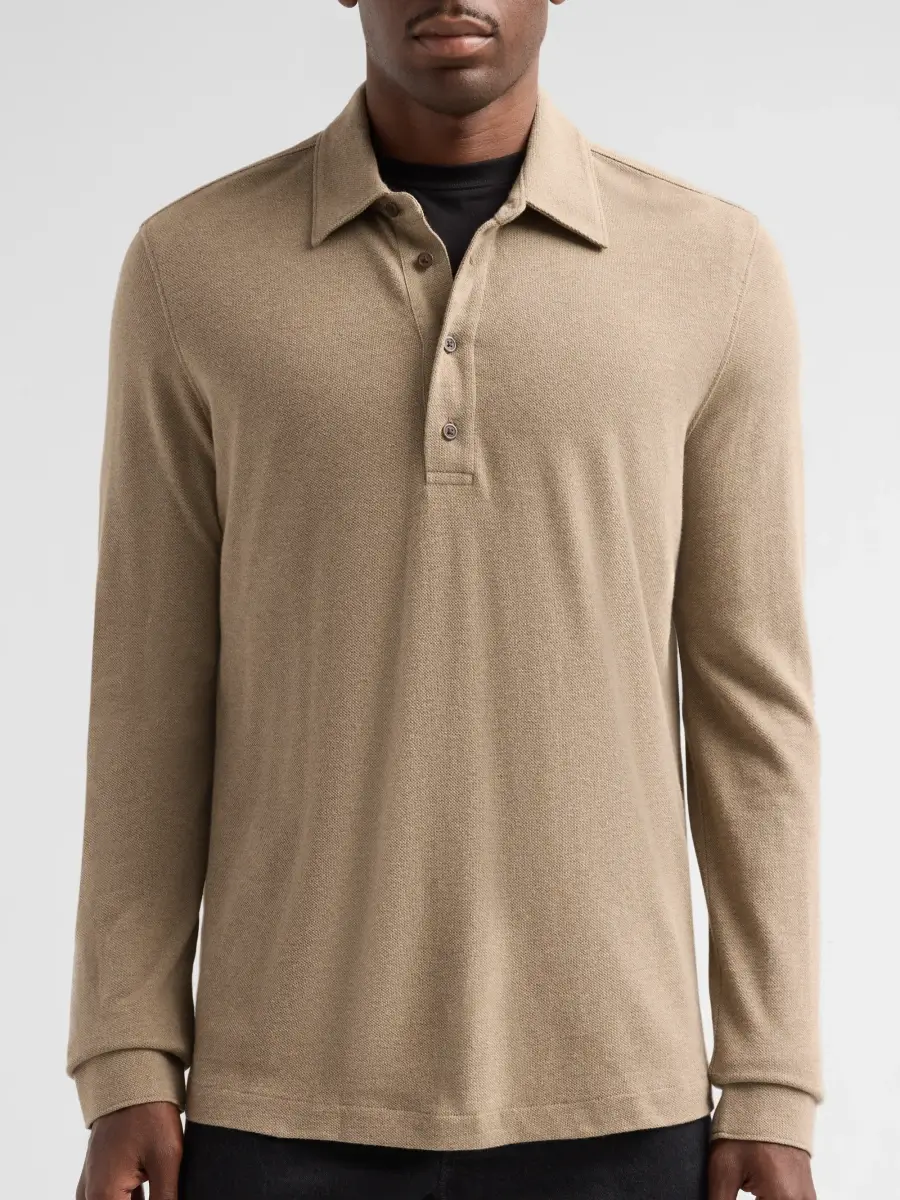 PAIGE Men's Ballard Cotton Long-Sleeve Polo Shirt | Thumbnail 5 PAIGE Men's Ballard Cotton Long-Sleeve Polo Shirt | Thumbnail 5