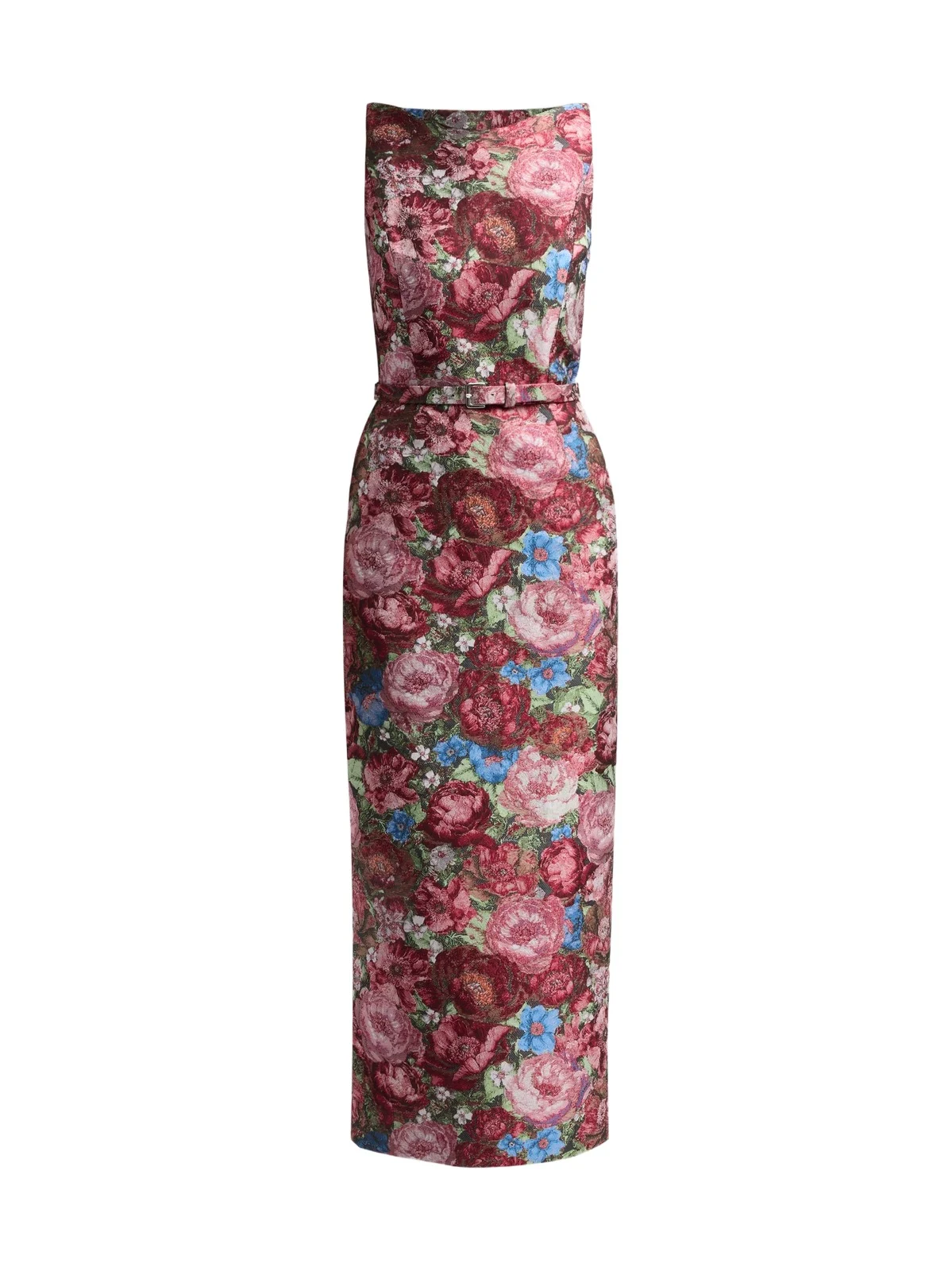 Women's Sarita Floral-Jacquard Column Midi Dress