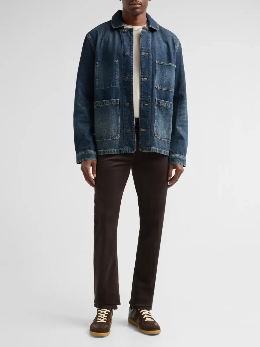PAIGE Men's Trevino Cotton Denim Chore Jacket | Thumbnail 2 PAIGE Men's Trevino Cotton Denim Chore Jacket | Thumbnail 2