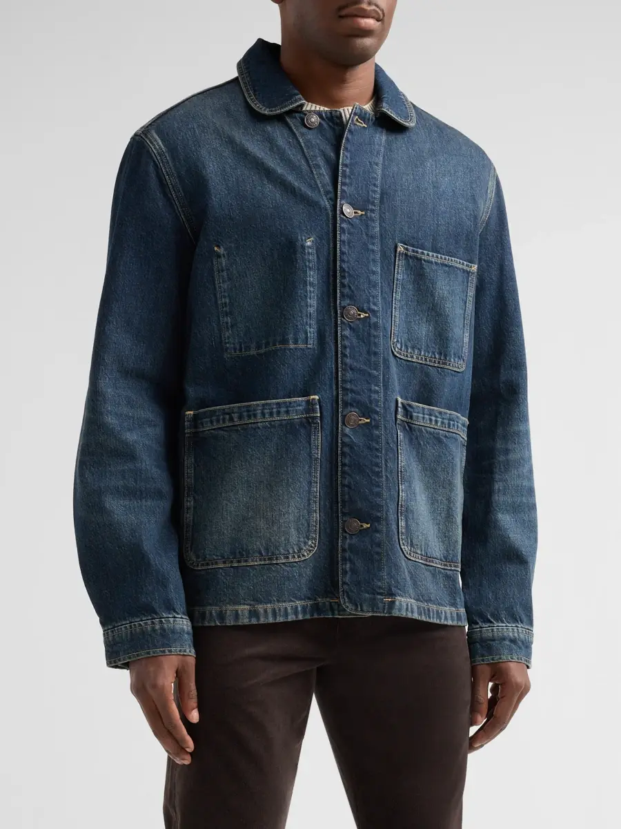 PAIGE Men's Trevino Cotton Denim Chore Jacket | Thumbnail 4 PAIGE Men's Trevino Cotton Denim Chore Jacket | Thumbnail 4