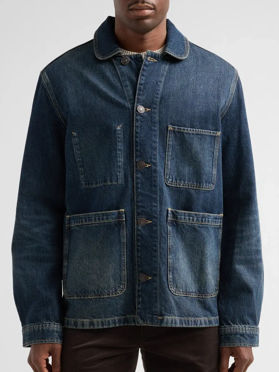 PAIGE Men's Trevino Cotton Denim Chore Jacket | Thumbnail 5 PAIGE Men's Trevino Cotton Denim Chore Jacket | Thumbnail 5