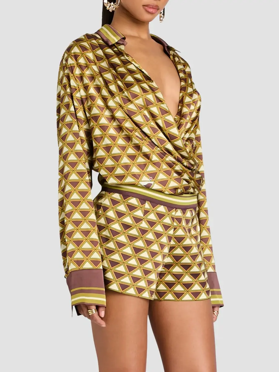 Retrofête Women's Kourt Paisley Wrap Blouse | Thumbnail 6 Retrofête Women's Kourt Paisley Wrap Blouse | Thumbnail 6