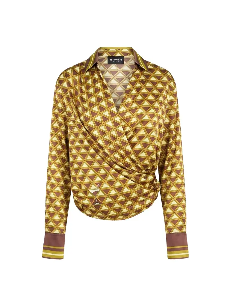 Retrofête Women's Kourt Paisley Wrap Blouse