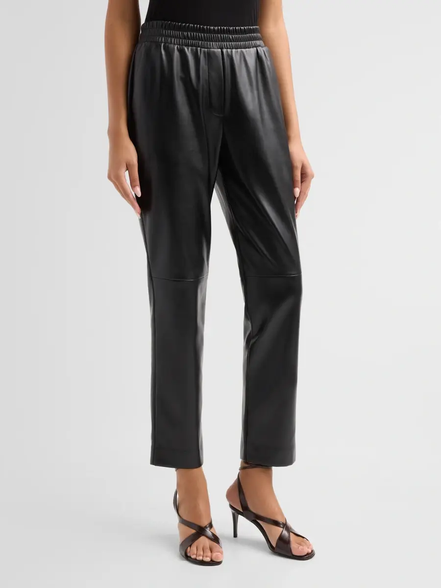 Elie Tahari Women's The Madelyn Faux-Leather Pants | Thumbnail 4 Elie Tahari Women's The Madelyn Faux-Leather Pants | Thumbnail 4