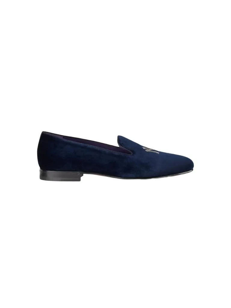 Ralph Lauren Purple Label Men's Yankees Velvet Slippers