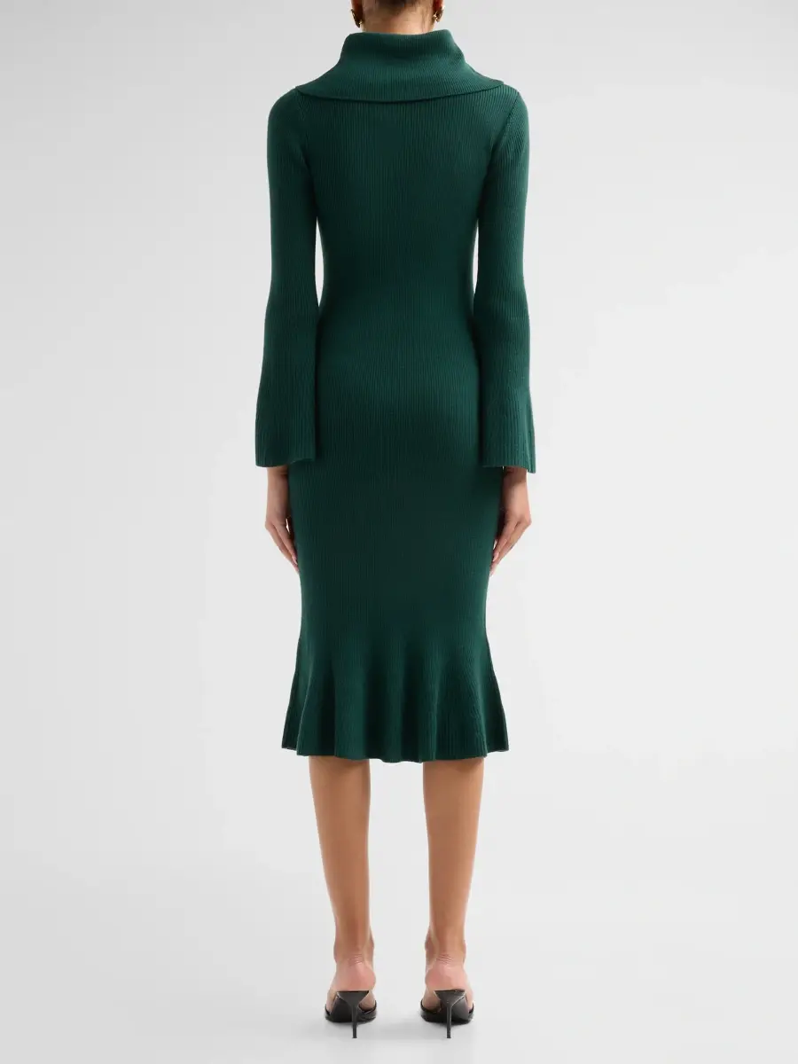 Elie Tahari Women's Lucia Rib-Knit Merino Wool Sweater Dress | Thumbnail 3 Elie Tahari Women's Lucia Rib-Knit Merino Wool Sweater Dress | Thumbnail 3