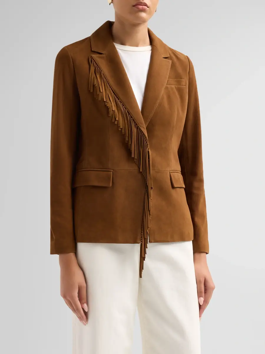 Elie Tahari Women's Adeline Suede Jacket | Thumbnail 4 Elie Tahari Women's Adeline Suede Jacket | Thumbnail 4