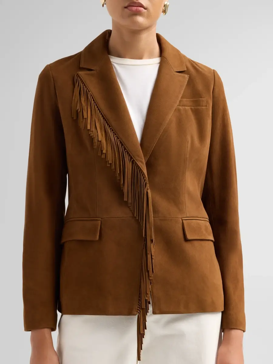 Elie Tahari Women's Adeline Suede Jacket | Thumbnail 5 Elie Tahari Women's Adeline Suede Jacket | Thumbnail 5