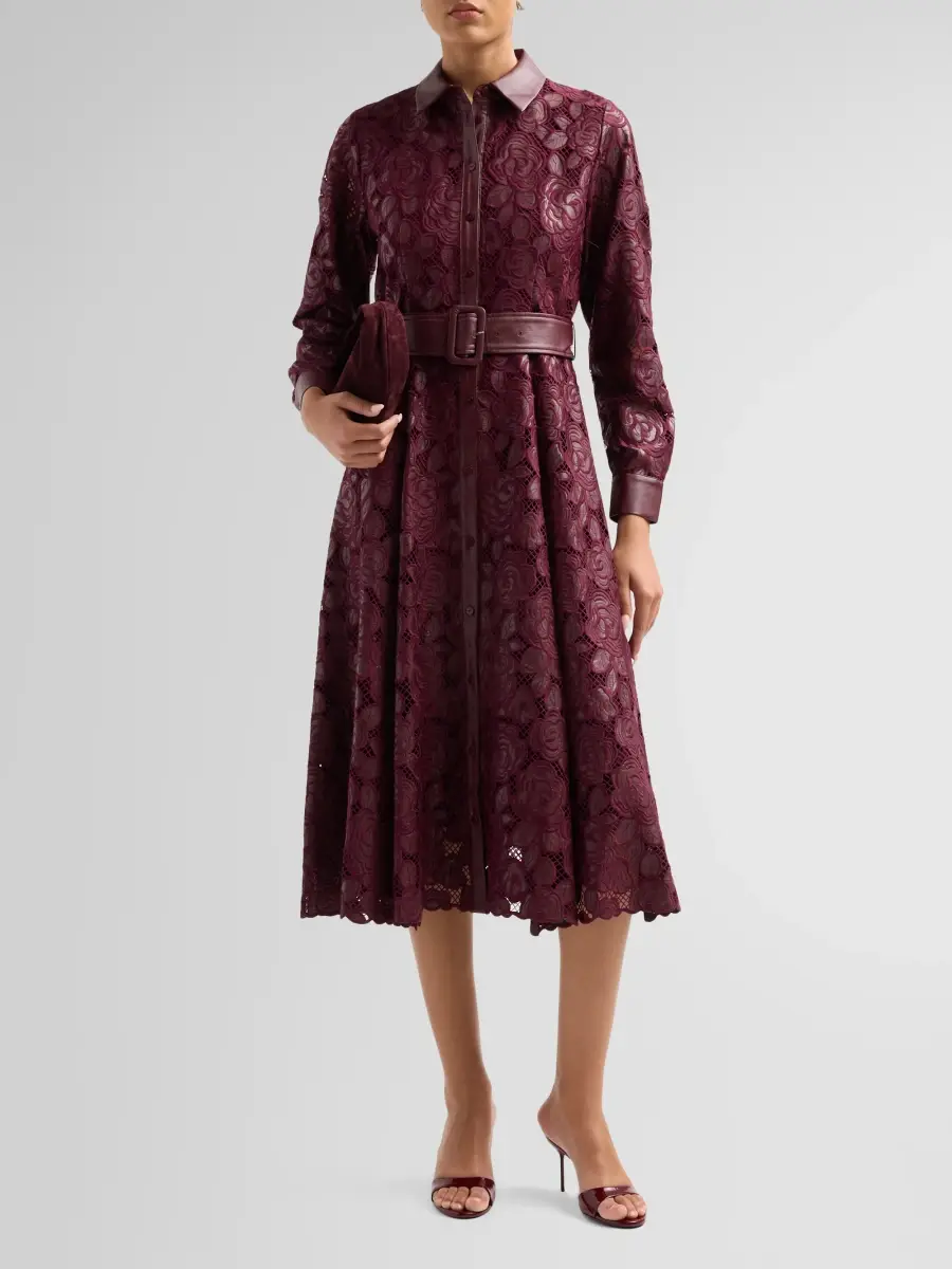 Elie Tahari Women's Kennedy Floral Guipure Midi Dress | Thumbnail 2 Elie Tahari Women's Kennedy Floral Guipure Midi Dress | Thumbnail 2